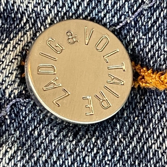 Zadig & Voltaire jacket denim “Kioky” sz small WFCT3403F - Picture 10 of 10